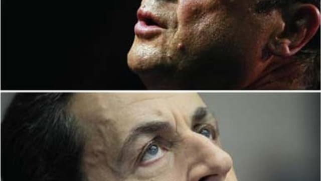 Nicolas Sarkozy perd deux points et demi d'intentions de vote au premier tour de la présidentielle et François Hollande chute d'un point et demi, selon un sondage LH2 pour Yahoo réalisé partiellement après la perte du triple A français. Cette enquête conf