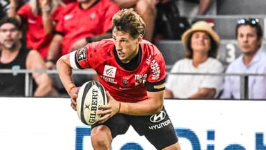 Baptiste Serin avec Toulon contre Castres en barrage de Top 14, le 14 juin 2025