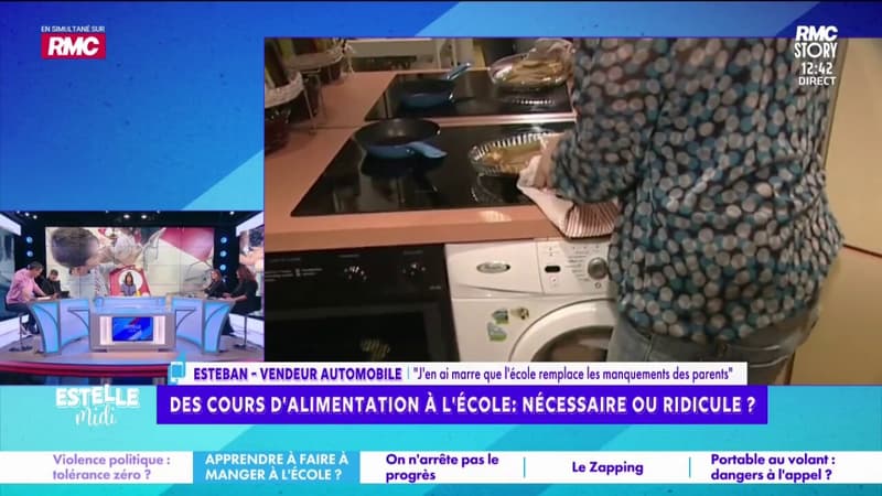 Cours d'alimentation à l'école : "Ma compagne part du principe que ce n'est pas à elle de faire le rôle des parents", répond Esteban