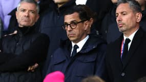 Laurent Prud'homme, directeur général de l'OL, au Parc des Princes le 21 avril 2024