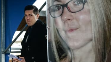 Le mari d'Alexia, Jonathann Daval lors d'une marche silencieuse à Gray, le 7 novembre 2017