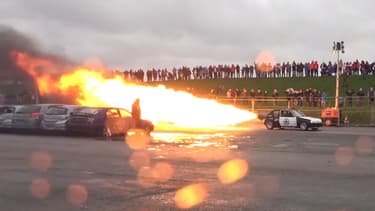 La "205 jet" en démonstration en Angleterre