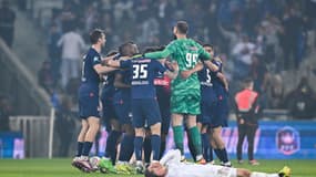 La célébration des joueurs du PSG après la victoire en finale de Coupe de France contre l'OL, le 25 mai 2024