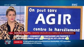 Marlène Schiappa annonce la création d'un comité des parents contre le harcèlement pour aider les parents face au harcèlement des enfants
