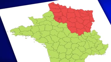 Carte de France des départements affectés par le coronavirus.