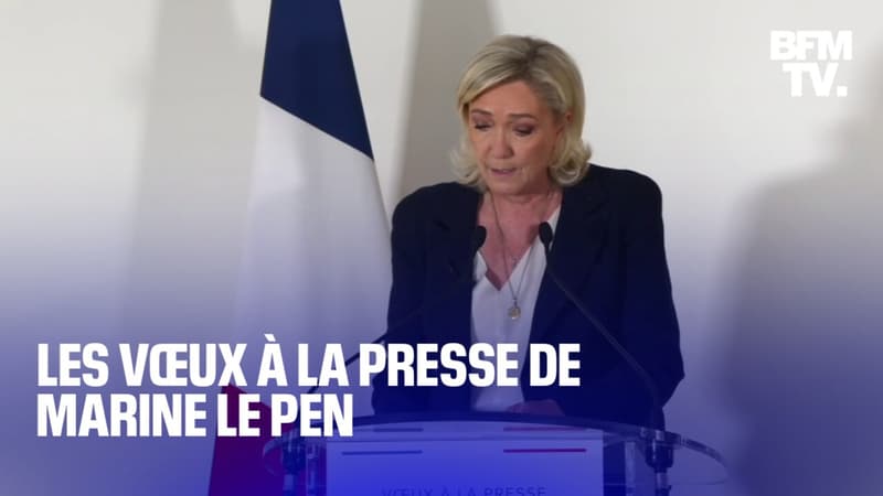 L'intégralité des vSux à la presse de Marine Le Pen