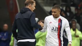 Thomas Tuchel et Kylian Mbappé
