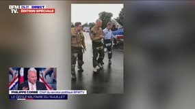 14-Juillet: McFly et Carlito se préparent à monter à bord d'un avion de la Patrouille de France