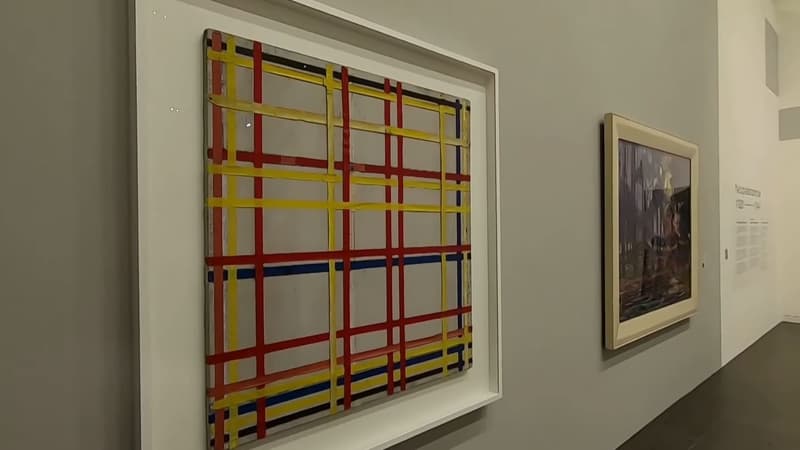 Le tableau de Mondrian "New York City I" au Kunstsammlung à Düsseldorf