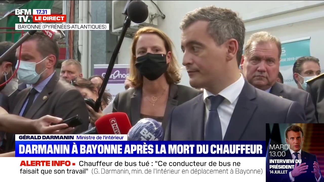 Gérald Darmanin à Bayonne: "Je sais que trop souvent, les honnêtes gens ont peur. Nous sommes là ...