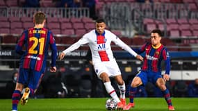 Kylian Mbappé lors de Barça-PSG