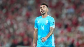 Fabio Tomassini lors de Danemark-Saint-Marin (4-0, qualifs Euro 2024), le 7 septembre 2023
