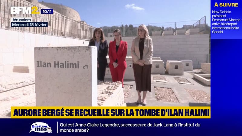 À Jérusalem, la ministre Aurore Bergé se recueille sur la tombe d'Ilan Halimi
