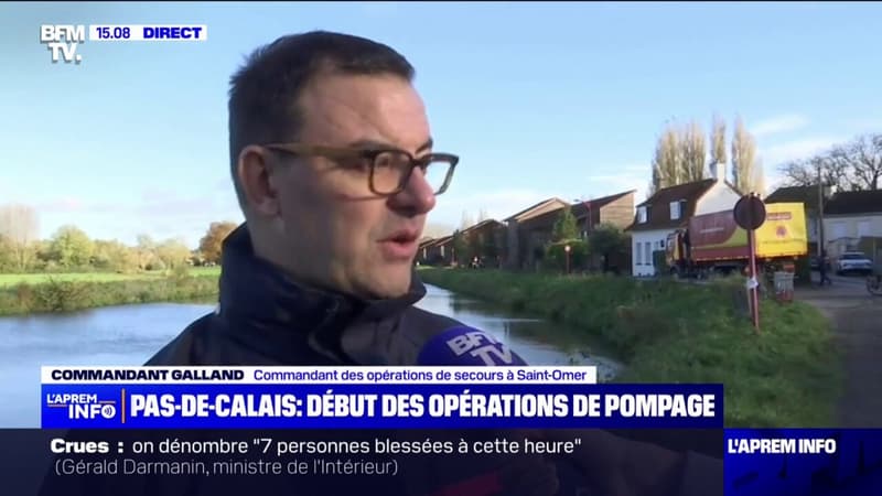 Crue dans le Pas-de-Calais: début des opérations de pompage à Arques