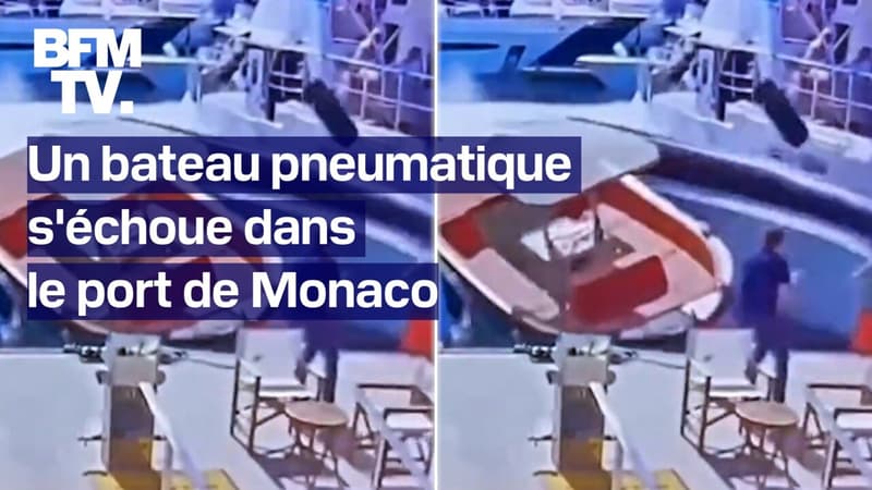 Monaco: un bateau pneumatique rate sa manoeuvre et s'échoue à pleine vitesse sur un ponton du port