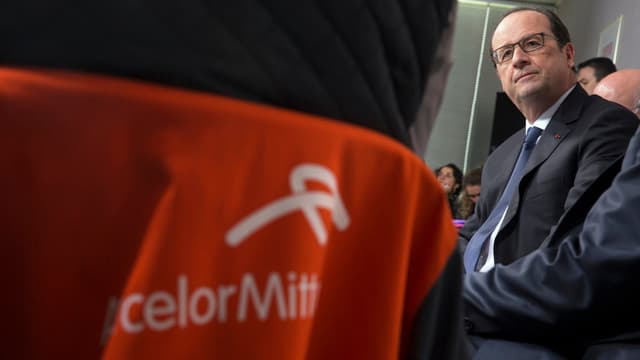 François Hollande, lors de sa précédente visite à Florange.
