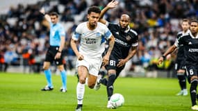 Boubacar Kamara avec l'OM contre Qarabag en Ligue Europa, le 17 février 2022