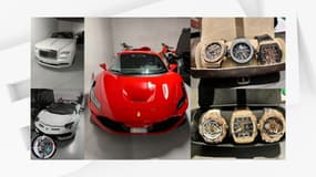 Les véhicules et montres de luxe saisis après une enquête menée par la brigade de recherches de Brignoles.