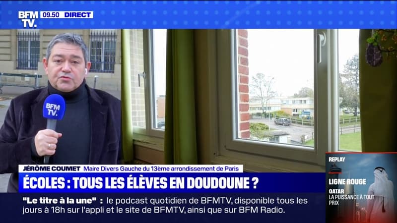 Jérôme Coumet, maire du 13ème arrondissement, sur la sobriété énergétique dans les écoles: 