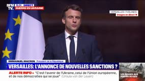 Emmanuel Macron: "Le choix du président Poutine a été de faire revenir la guerre en Europe"