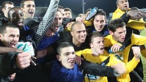 La joie des joueurs de l'UC Quevilly