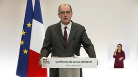 Jean Castex lors de sa conférence de presse du 4 février 2021.