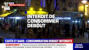 À partir de lundi, il sera interdit de consommer debout dans les bars et les cafés pendant trois semaines au moins