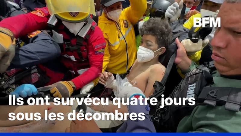 Venezuela: un père et son fils sauvés des décombres quatre jours après les séismes