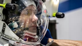 Thomas Pesquet en formation le 19 juin 2020 à Houston au Texas, avant la mission "Alpha" de la Station spatiale internationale (ISS) prévue pour le printemps 2021.