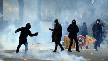 Lors des manifestations du 1er mai 2018, à Paris.