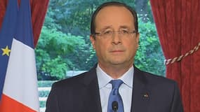 François Hollande s'exprime depuis l'Elysée à Paris le 19 octobre 2013.