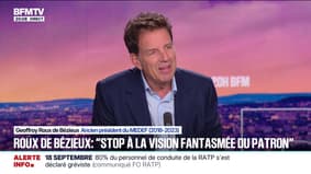 Instabilité économique: Geoffroy Roux de Bézieux, ancien président du MEDEF, répond à Sophie Binet, secrétaire générale de la CGT "stop à la vision fantasmée du patron"