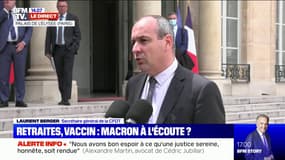 Vaccination obligatoire pour les soignants: "Sans stigmatiser, il faut en passer par là", estime Laurent Berger (CFDT)