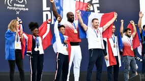Les judokas français au Trocadéro