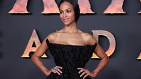 BOULOGNE-BILLANCOURT, FRANCE – 5 DÉCEMBRE : Zoe Saldana assiste à l’avant-première européenne d’« Avatar : Feu et Cendres » le 5 décembre 2025 à Boulogne-Billancourt, en France.
