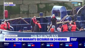 Traversées de la Manche: 240 migrants secourus au large du Pas-de-Calais