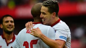 Samir Nasri et Steven N'Zonzi savourent la victoire sévillane contre l'Atlético