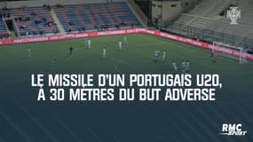 Le missile d'un Portugais U20, à 30 mètres du but adverse
