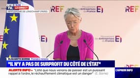 Élisabeth Borne: "Non monsieur le président [du Medef], il n'y a pas de surprofit du côté de l'État"