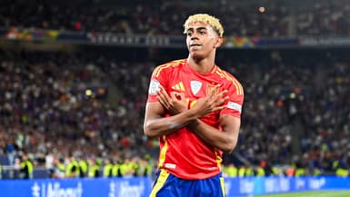 Lamine Yamal lors du match Espagne-France (5-4, Ligue des Nations), le 5 juin 2024