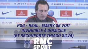 PSG - Real : Emery se voit invincible à domicile (et réconforte Thiago Silva)