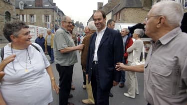 Guénhaël Huet, le 12 juin 2007 à Sourdeval, dans le cadre de la campagne pour les élections législatives.