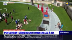 Pentathlon: une démonstration de saut d'obstacles à Aix-en-Provence
