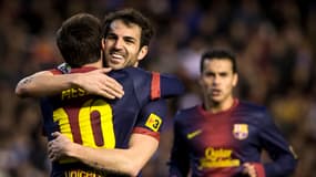 Cesc Fabregas et Lionel Messi