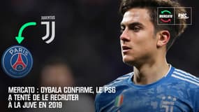 Mercato : Dybala confirme, le PSG a tenté de le recruter à la Juve en 2019