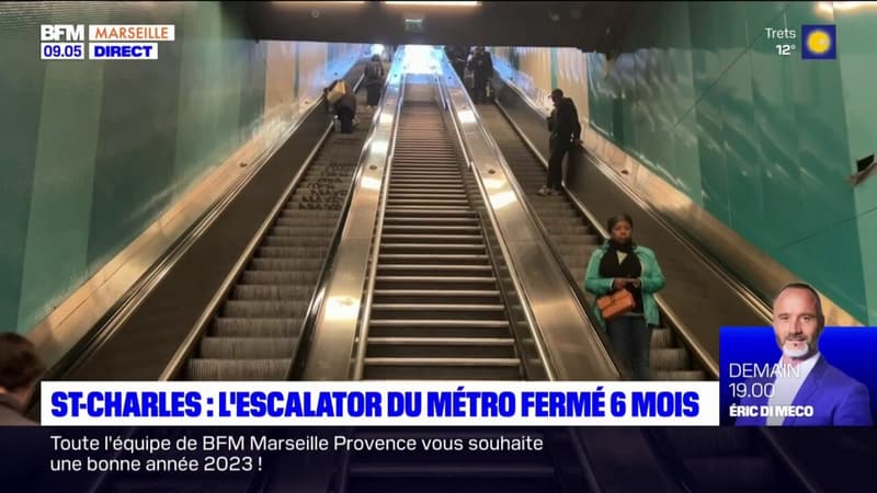 Marseille: l'escalator de la gare Saint-Charles hors service pendant six mois