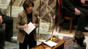 La ministre de la Culture, Rachida Dati, dans l'hémicycle de l'Assemblée nationale le 18 mars 2025