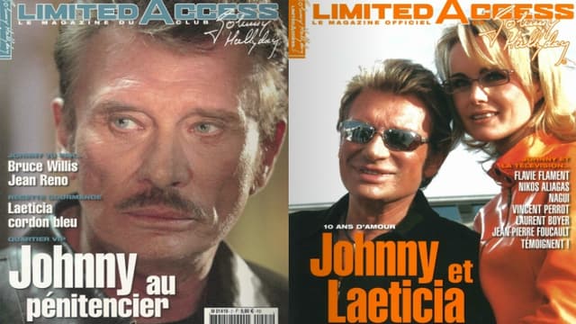 Deux couvertures du magazine trimestriel "Limited Access", édité par le fan-club de Johnny Hallyday. 
