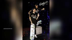 Le skateur lyonnais Aurélien Giraud a fait son entrée ce jeudi 22 février 2024 au musée Grévin