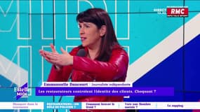Les restaurateurs contrôlent l’identité des clients : choquant ? "Ça ne va pas être un problème, personne ne le fera" pense Emmanuelle Dancourt. 